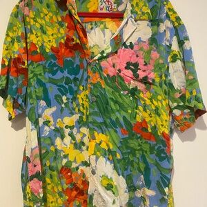 Jams World Colorful Floral Button Down Shirt